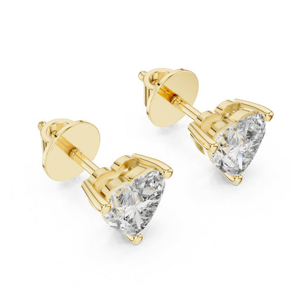 Round Stud Lab Grown Diamond Earrings