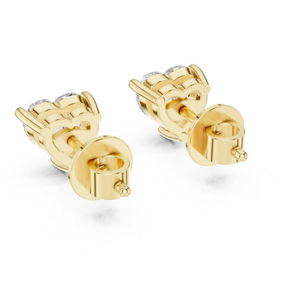 Round Stud Lab Grown Diamond Earrings