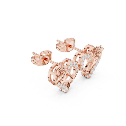 Round Stud Lab Grown Diamond Earrings