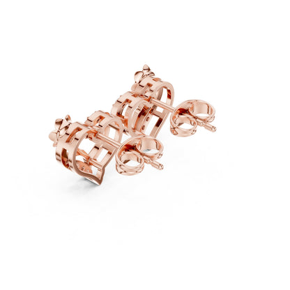 Round Stud Lab Grown Diamond Earrings
