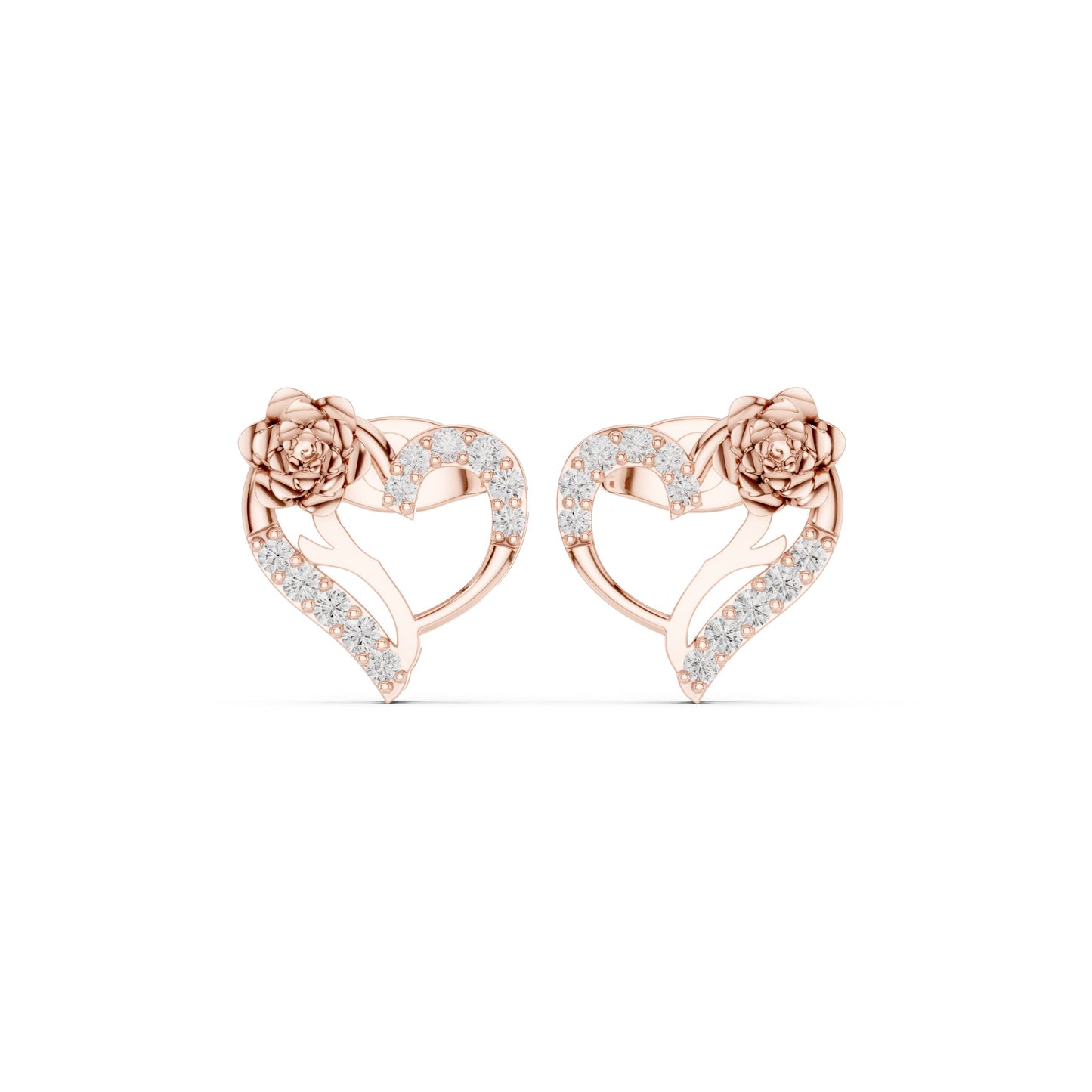 Round Stud Lab Grown Diamond Earrings