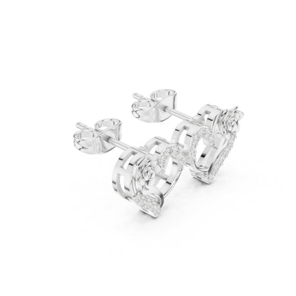 Round Stud Lab Grown Diamond Earrings