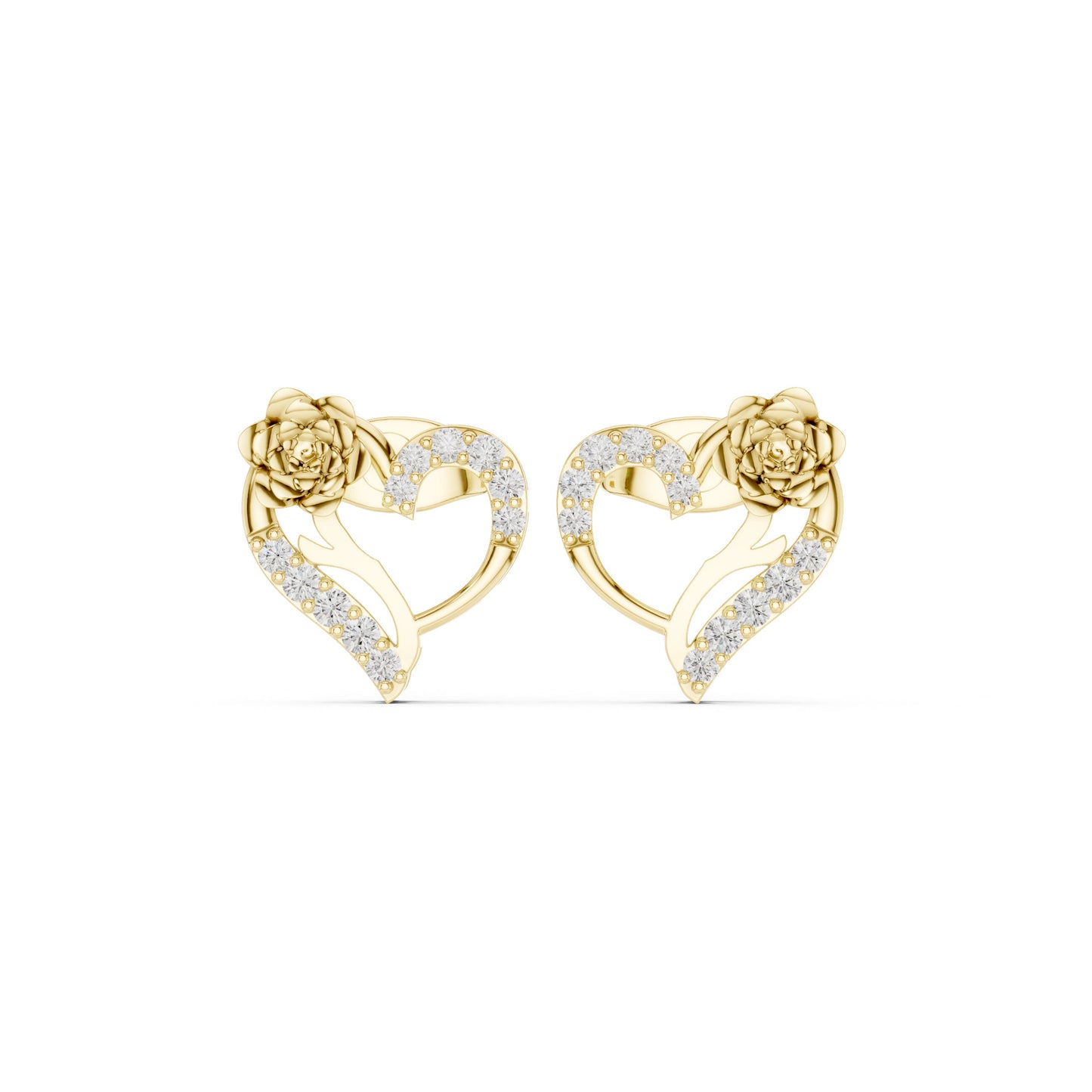 Round Stud Lab Grown Diamond Earrings