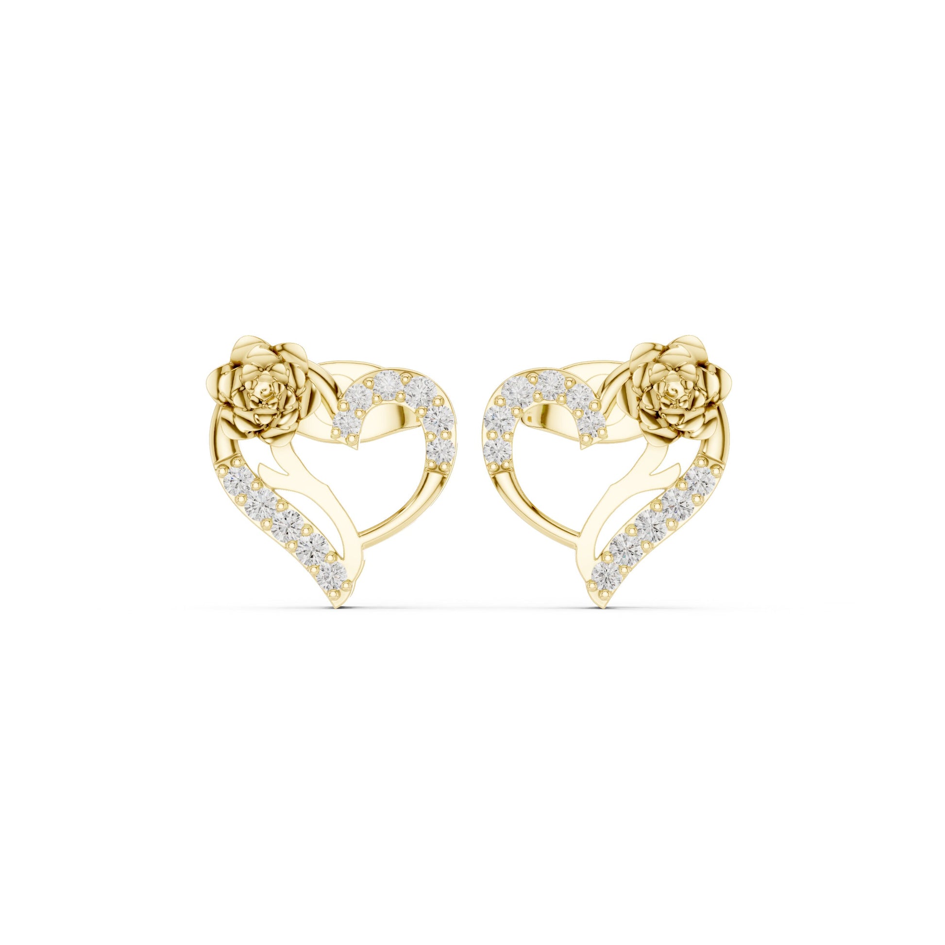 Round Stud Lab Grown Diamond Earrings
