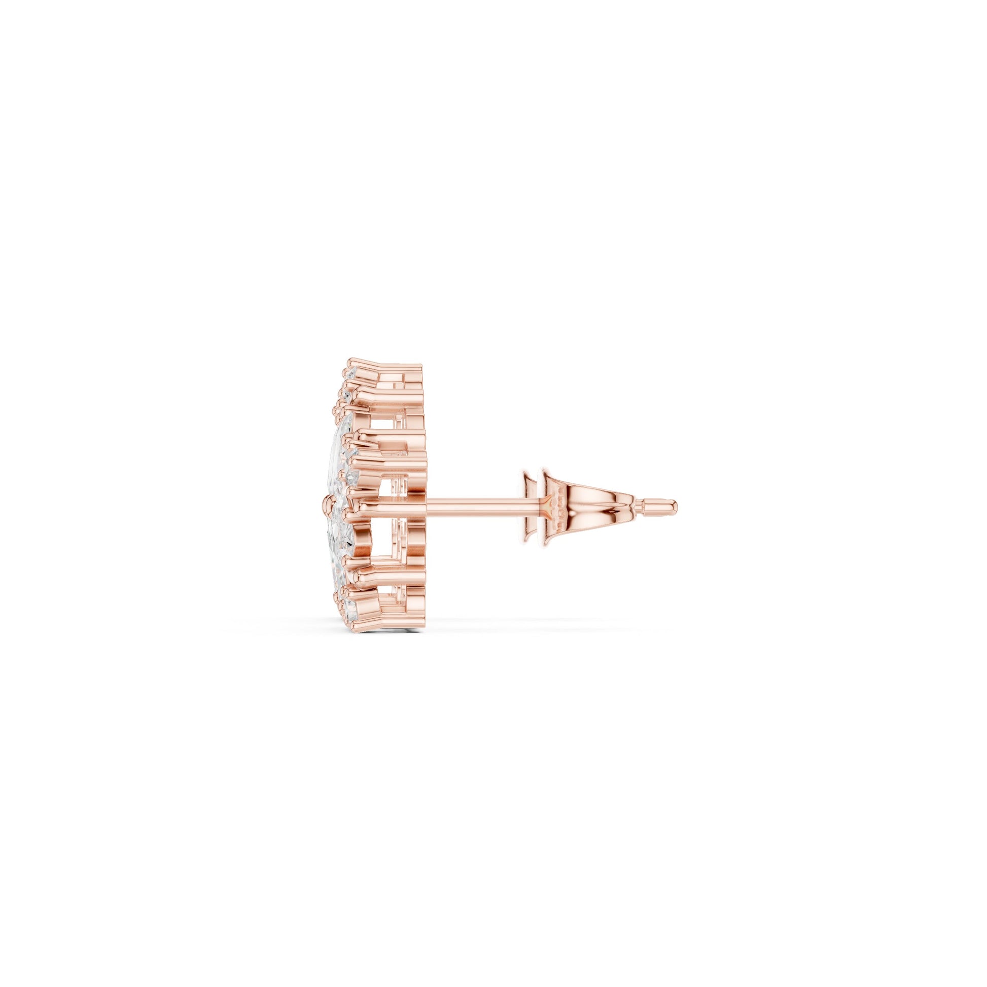 Mixed Shape Lab Grown Diamond Cluster Earrings