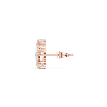 Mixed Shape Lab Grown Diamond Cluster Earrings