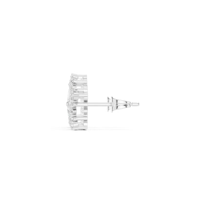 Mixed Shape Lab Grown Diamond Cluster Earrings