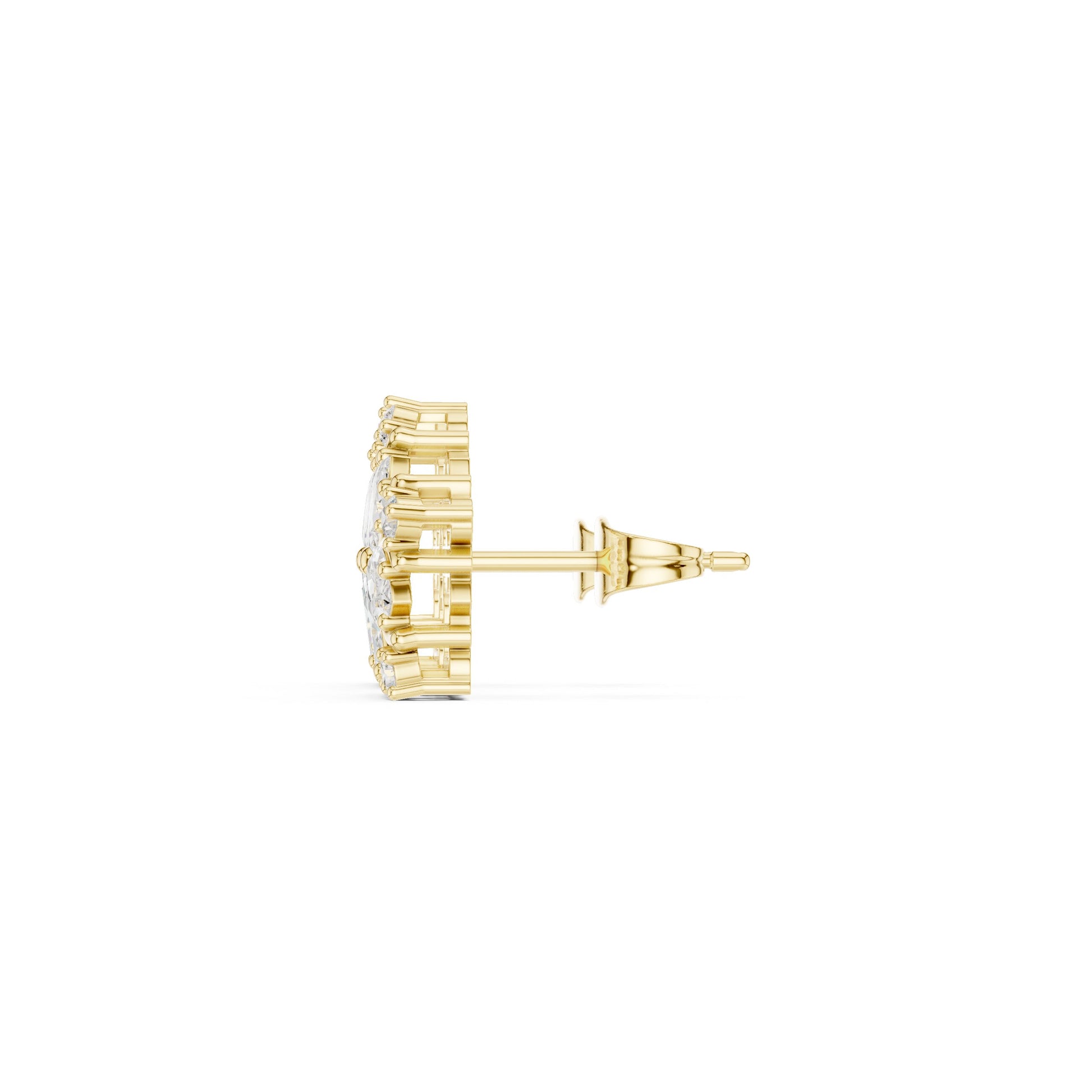 Mixed Shape Lab Grown Diamond Cluster Earrings