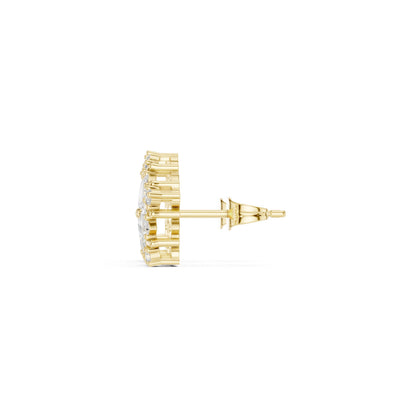 Mixed Shape Lab Grown Diamond Cluster Earrings