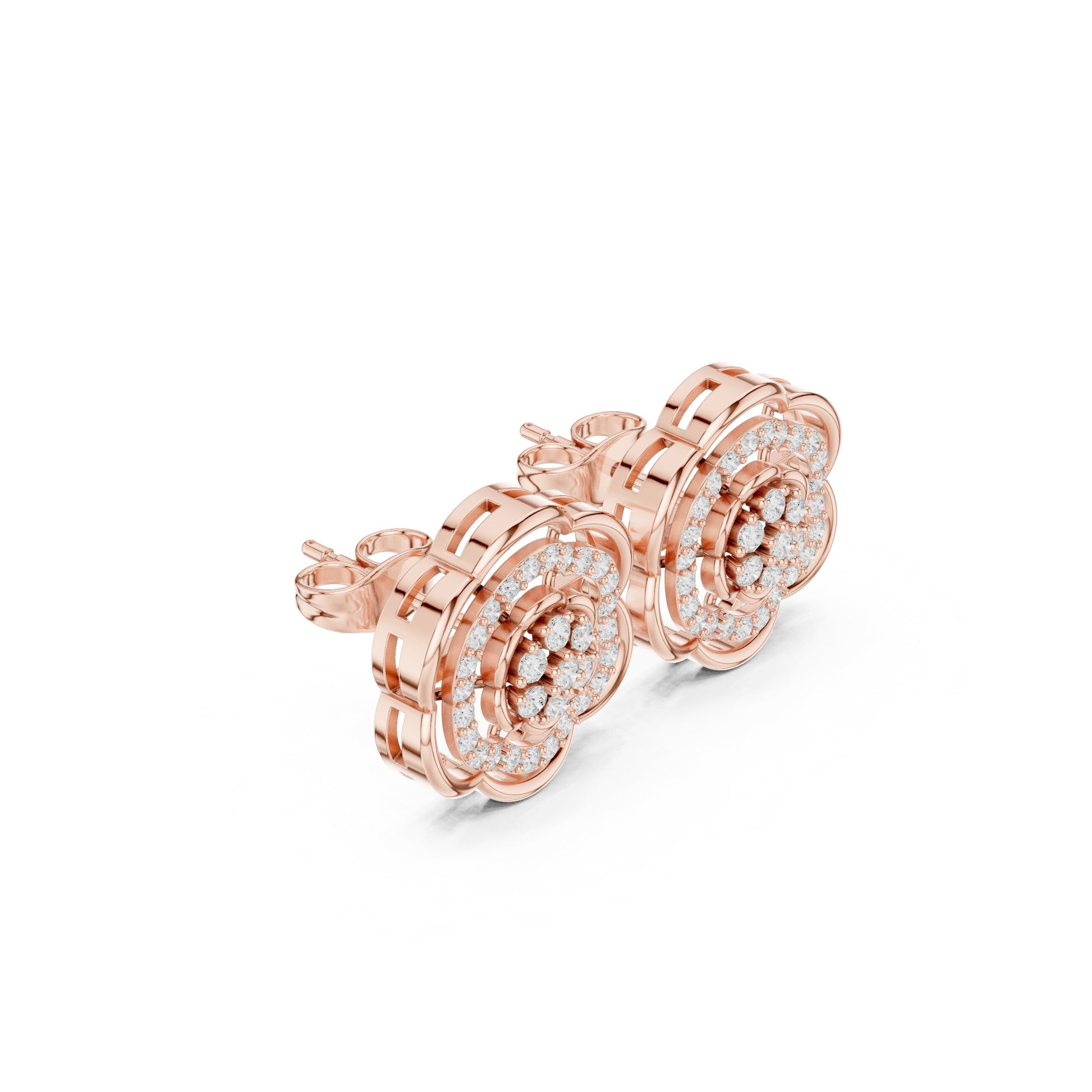 Round Stud Lab Grown Diamond Earrings