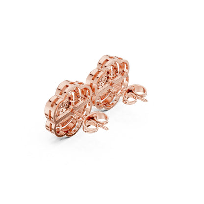 Round Stud Lab Grown Diamond Earrings
