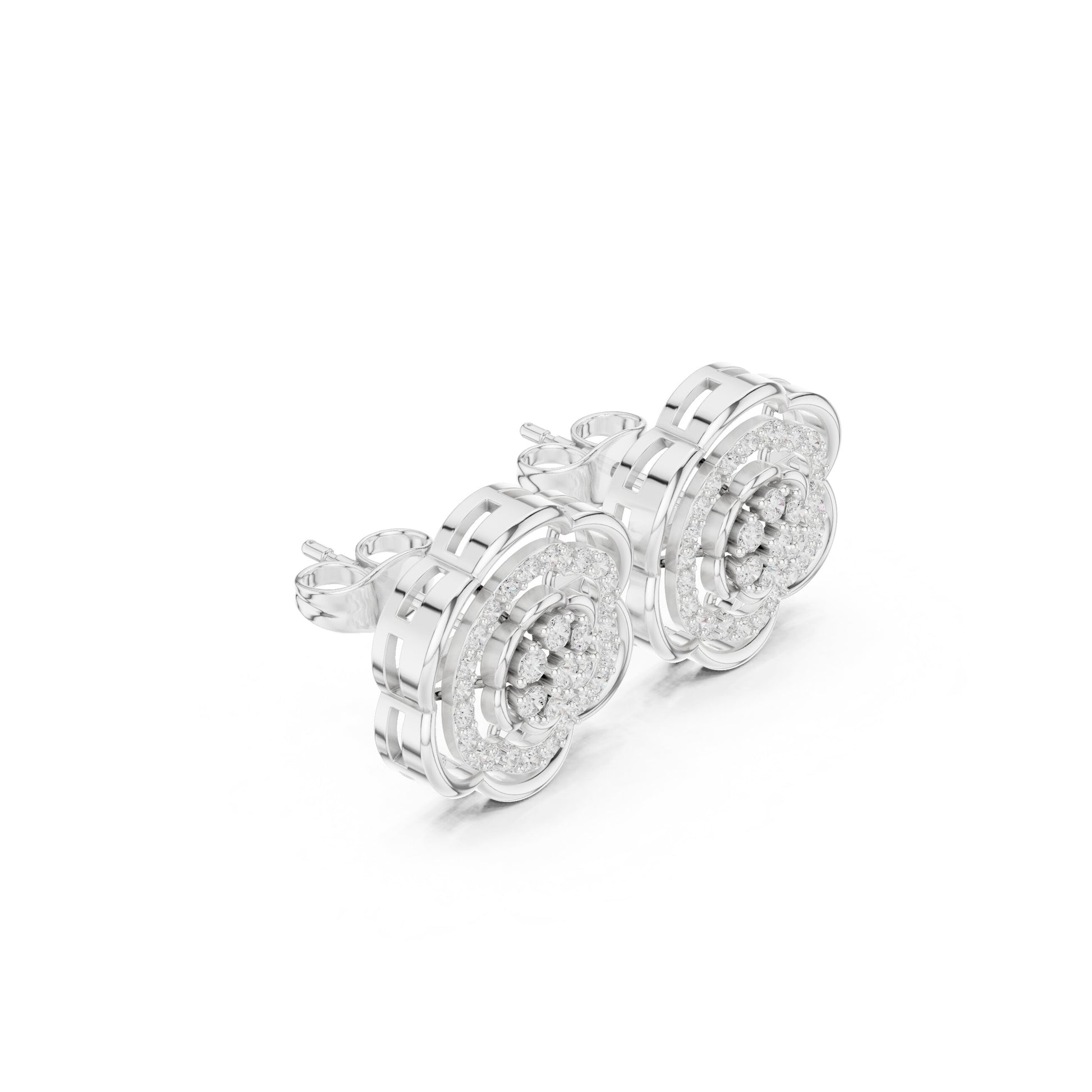 Round Stud Lab Grown Diamond Earrings