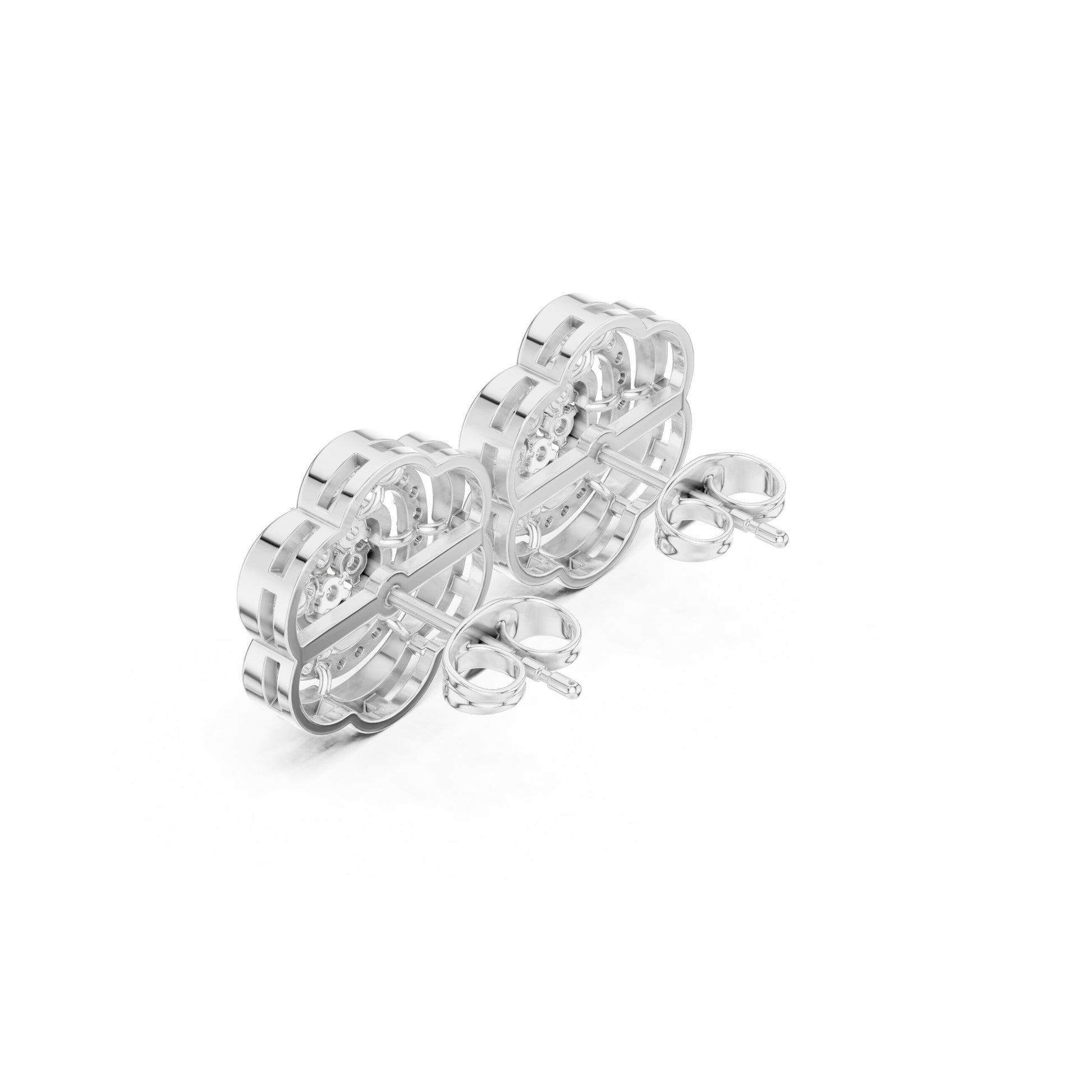 Round Stud Lab Grown Diamond Earrings