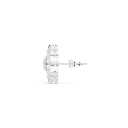 Round Stud Lab Grown Diamond Earrings