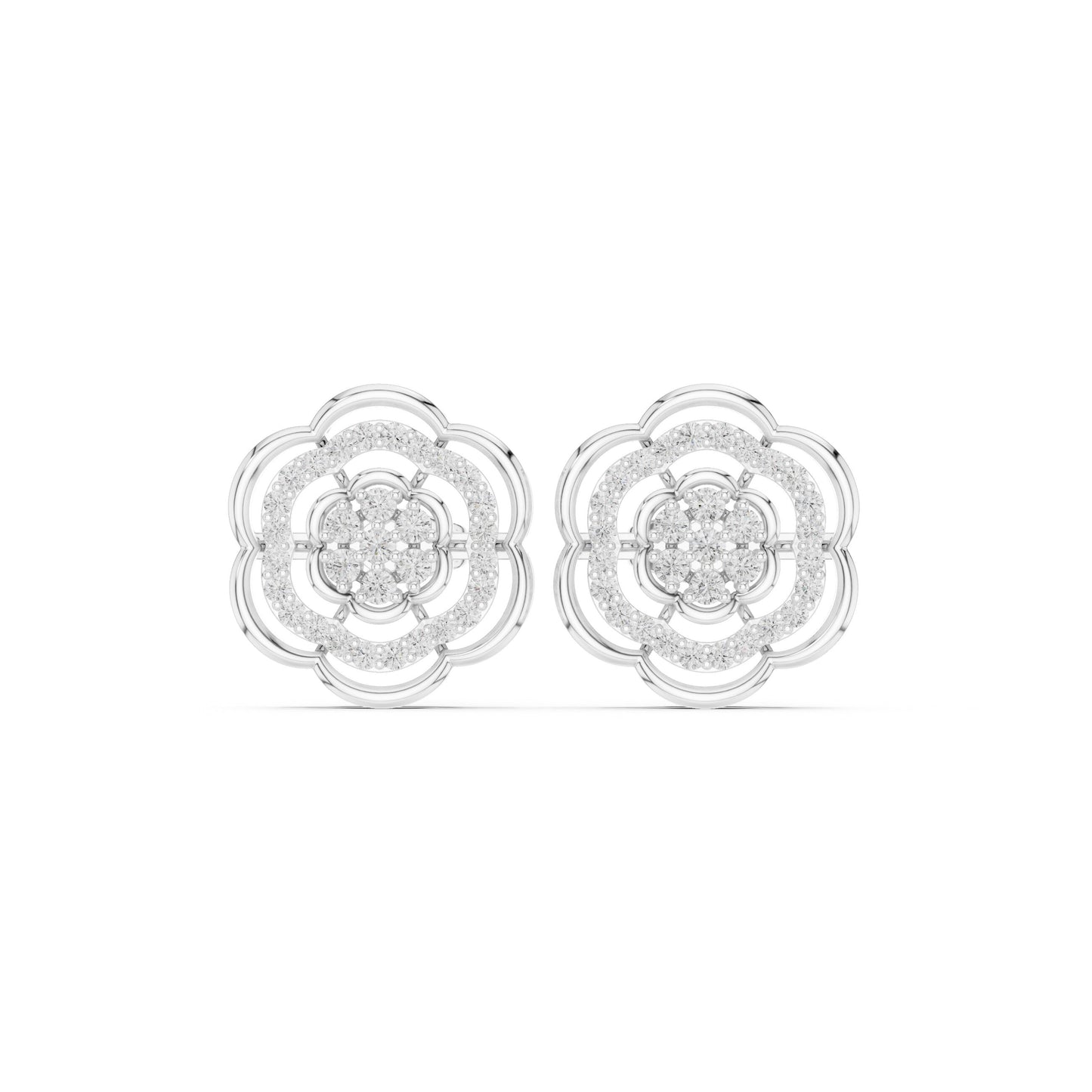 Round Stud Lab Grown Diamond Earrings