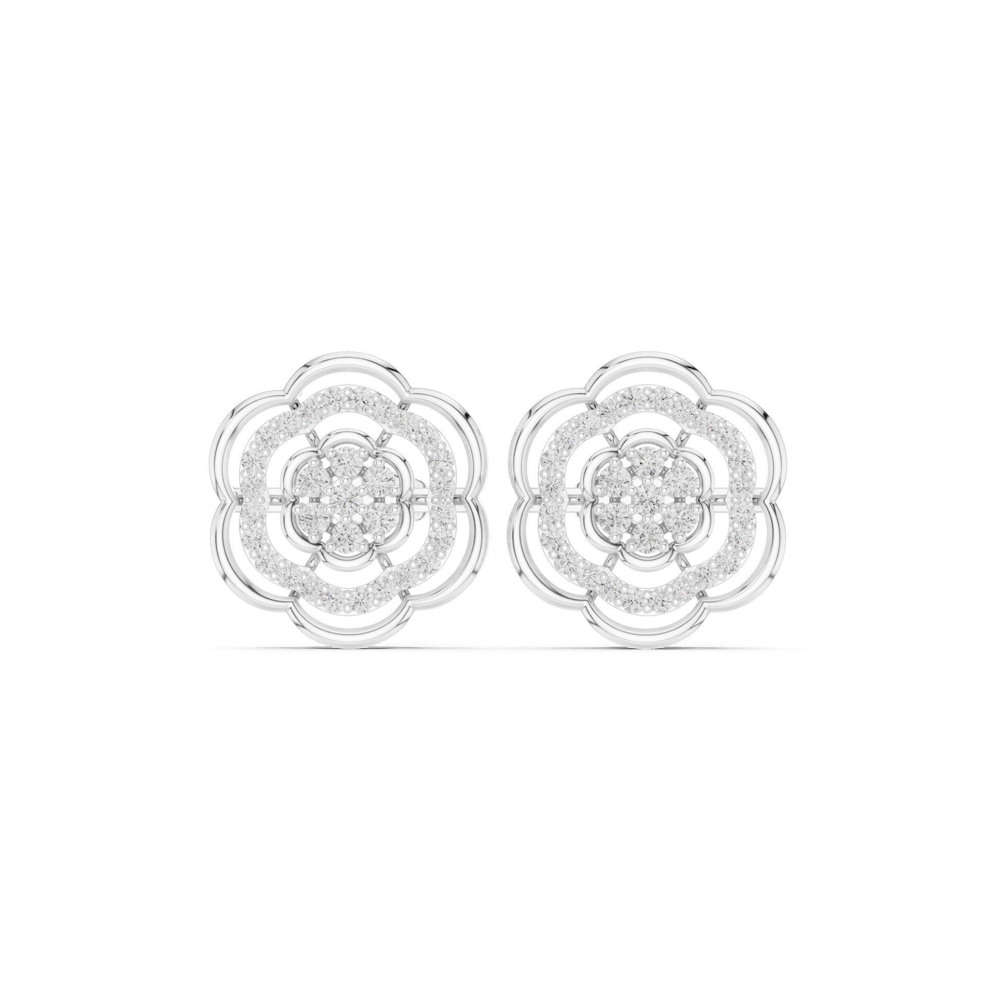 Round Stud Lab Grown Diamond Earrings