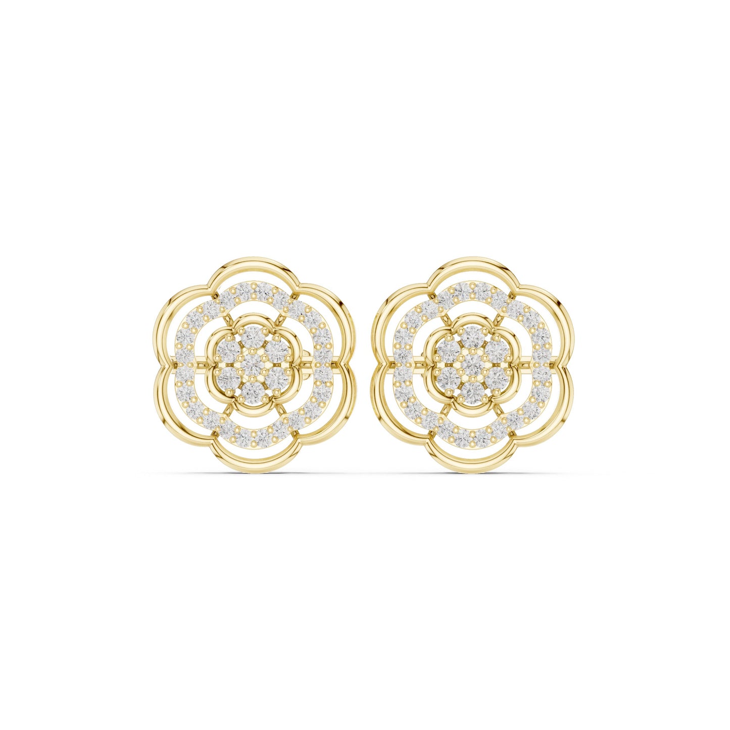 Round Stud Lab Grown Diamond Earrings