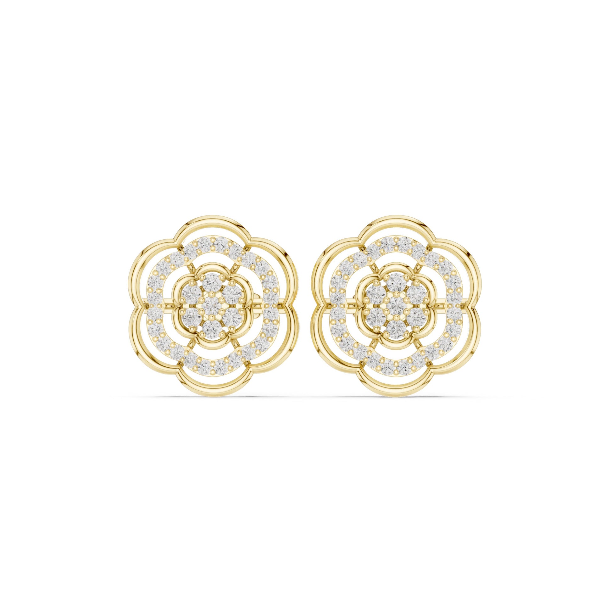 Round Stud Lab Grown Diamond Earrings
