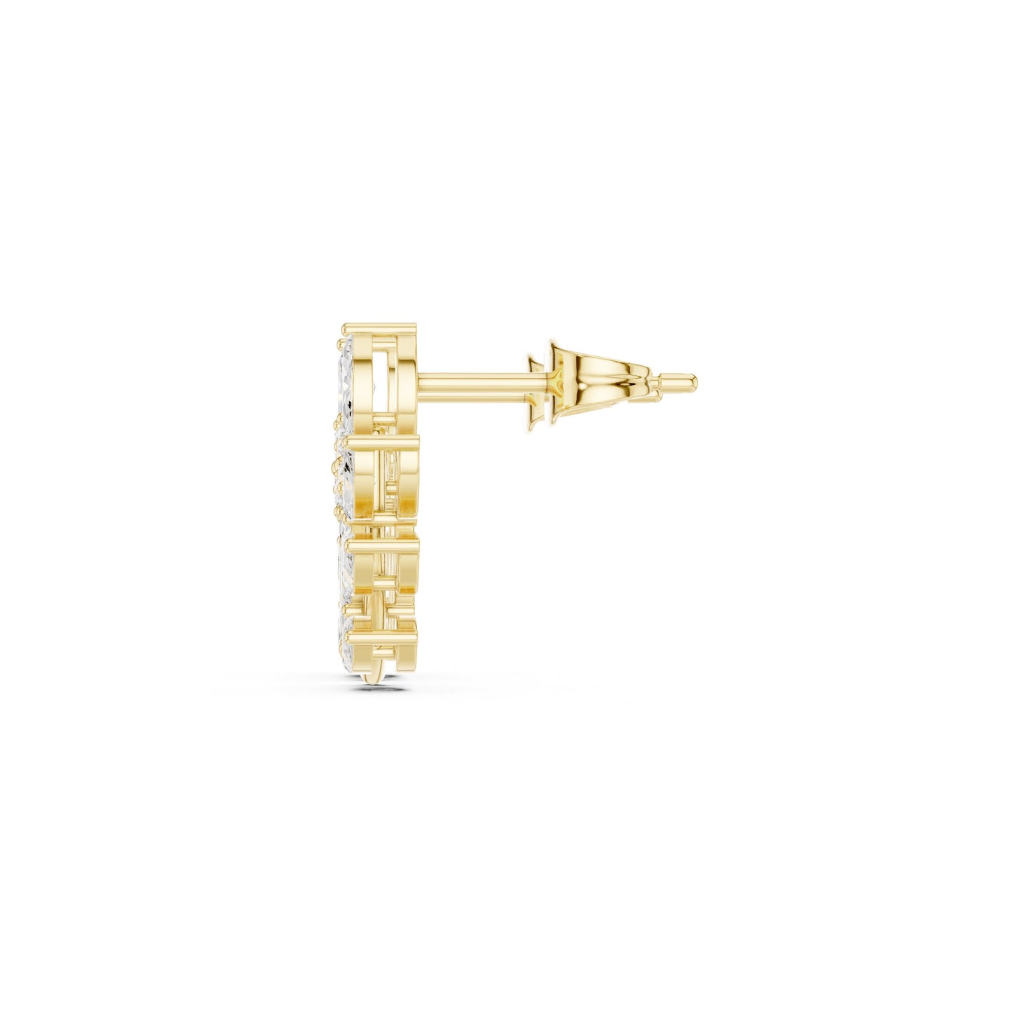 Mixed Shape Lab Grown Diamond Climber Earrings