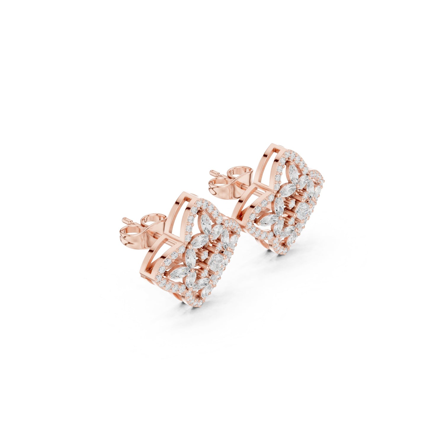 Mixed Shape Lab Grown Diamond Stud Earrings