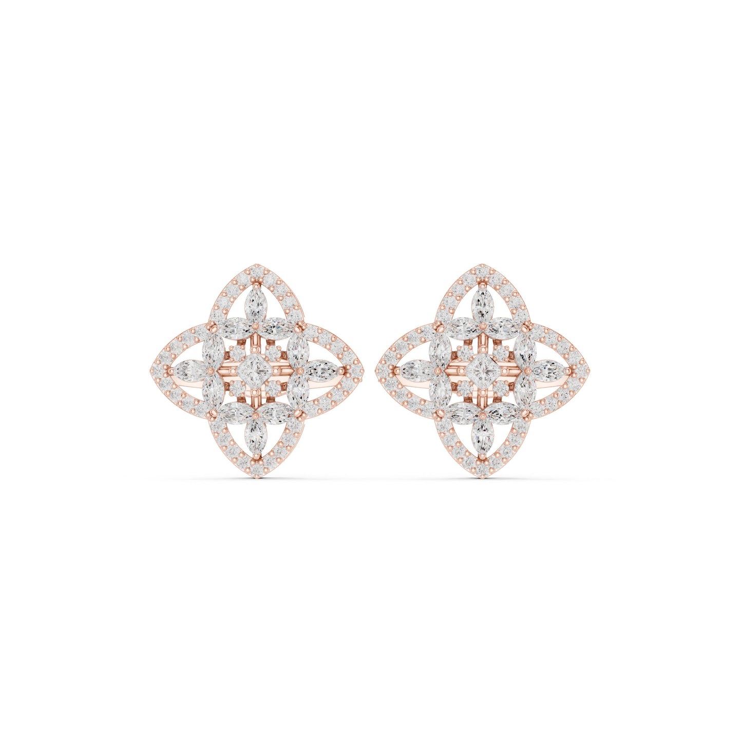 Mixed Shape Lab Grown Diamond Stud Earrings