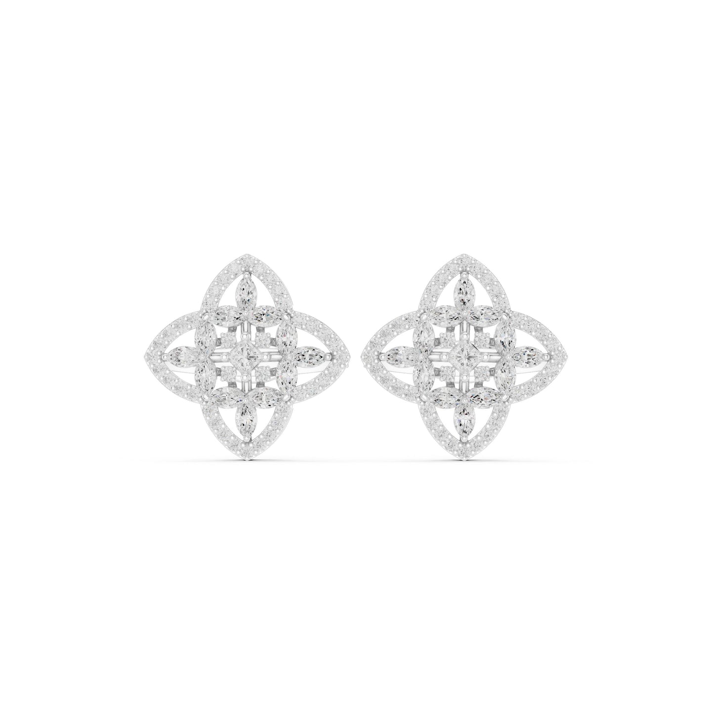Mixed Shape Lab Grown Diamond Stud Earrings
