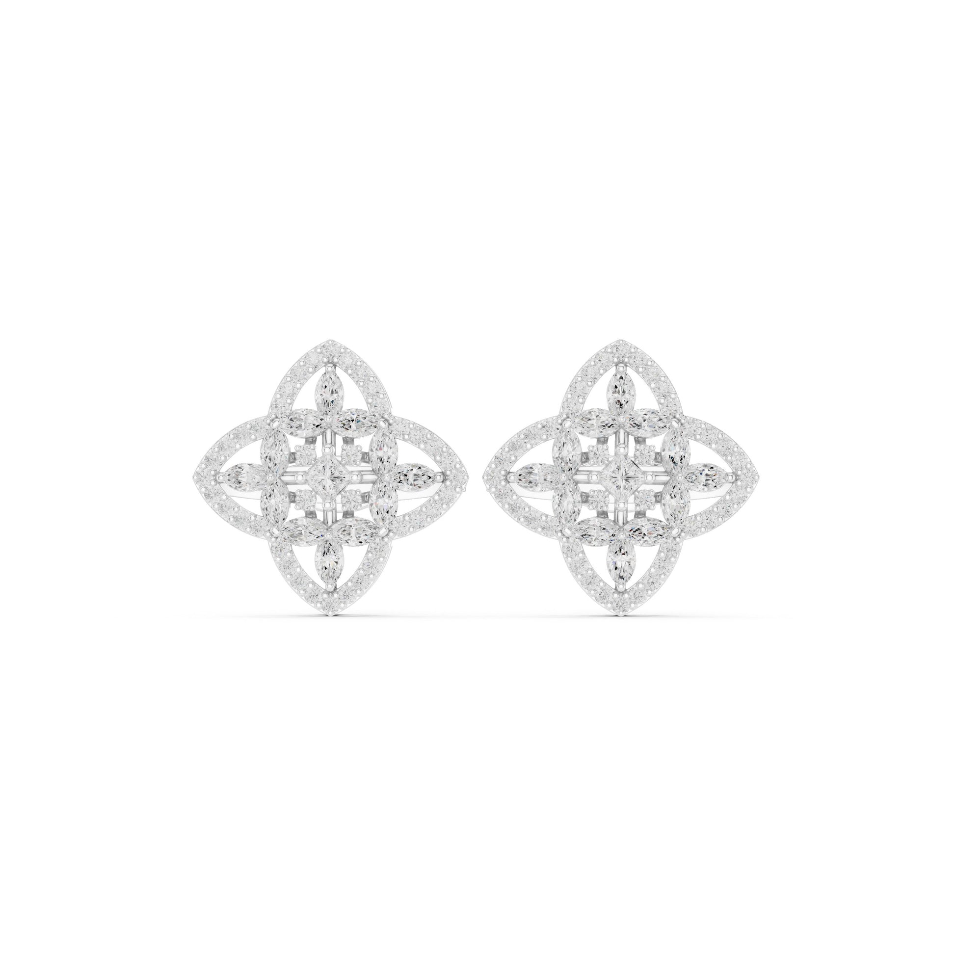 Mixed Shape Lab Grown Diamond Stud Earrings