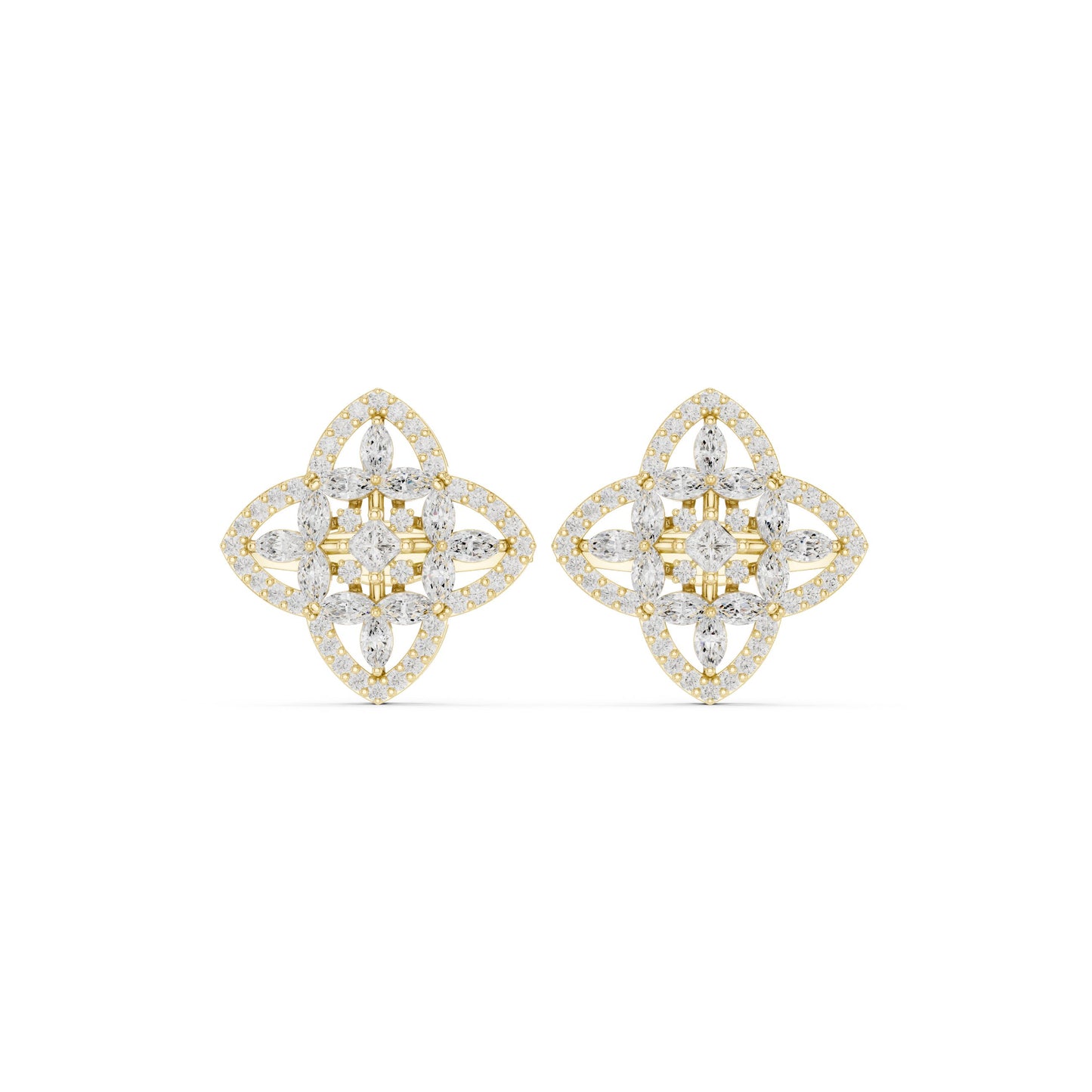 Mixed Shape Lab Grown Diamond Stud Earrings