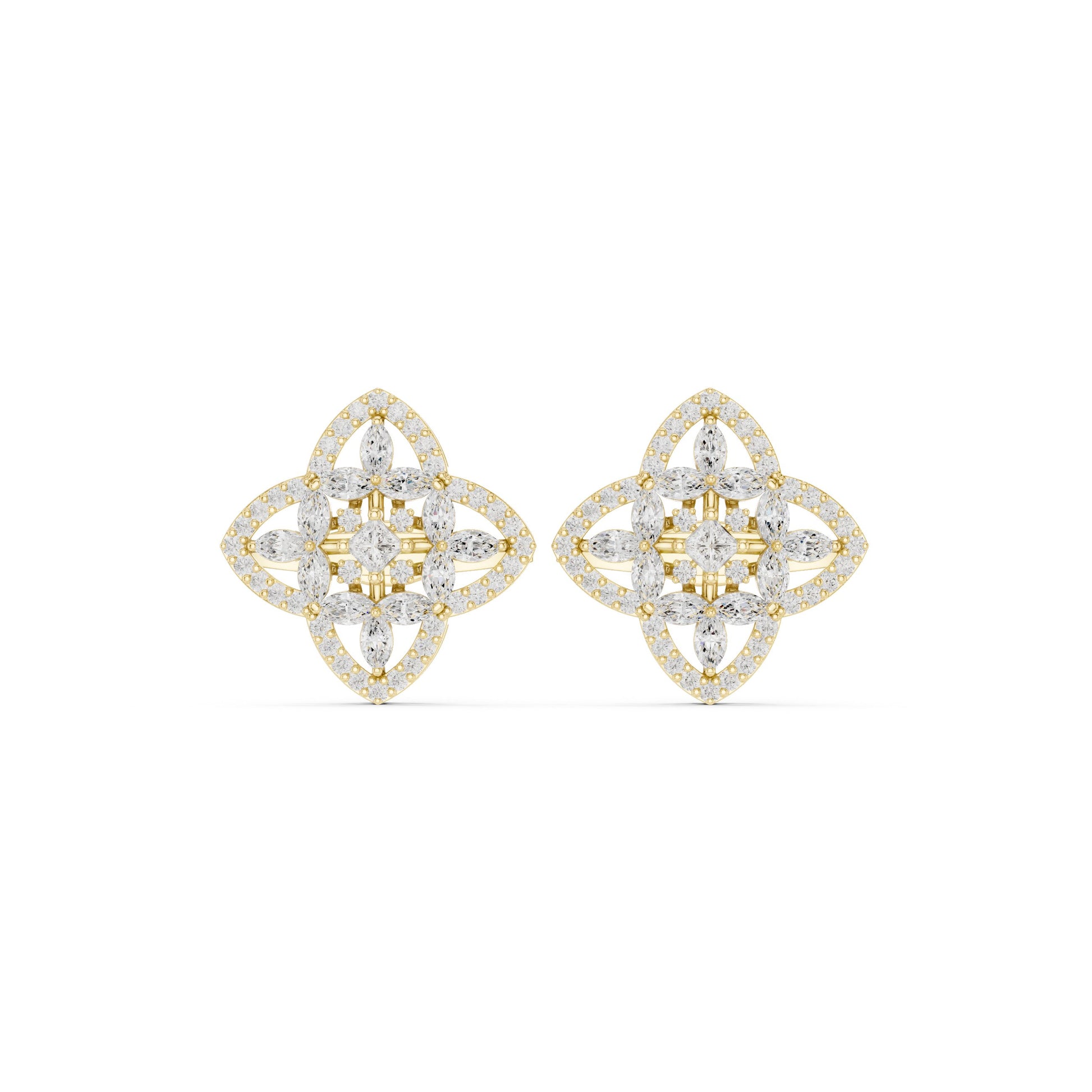 Mixed Shape Lab Grown Diamond Stud Earrings
