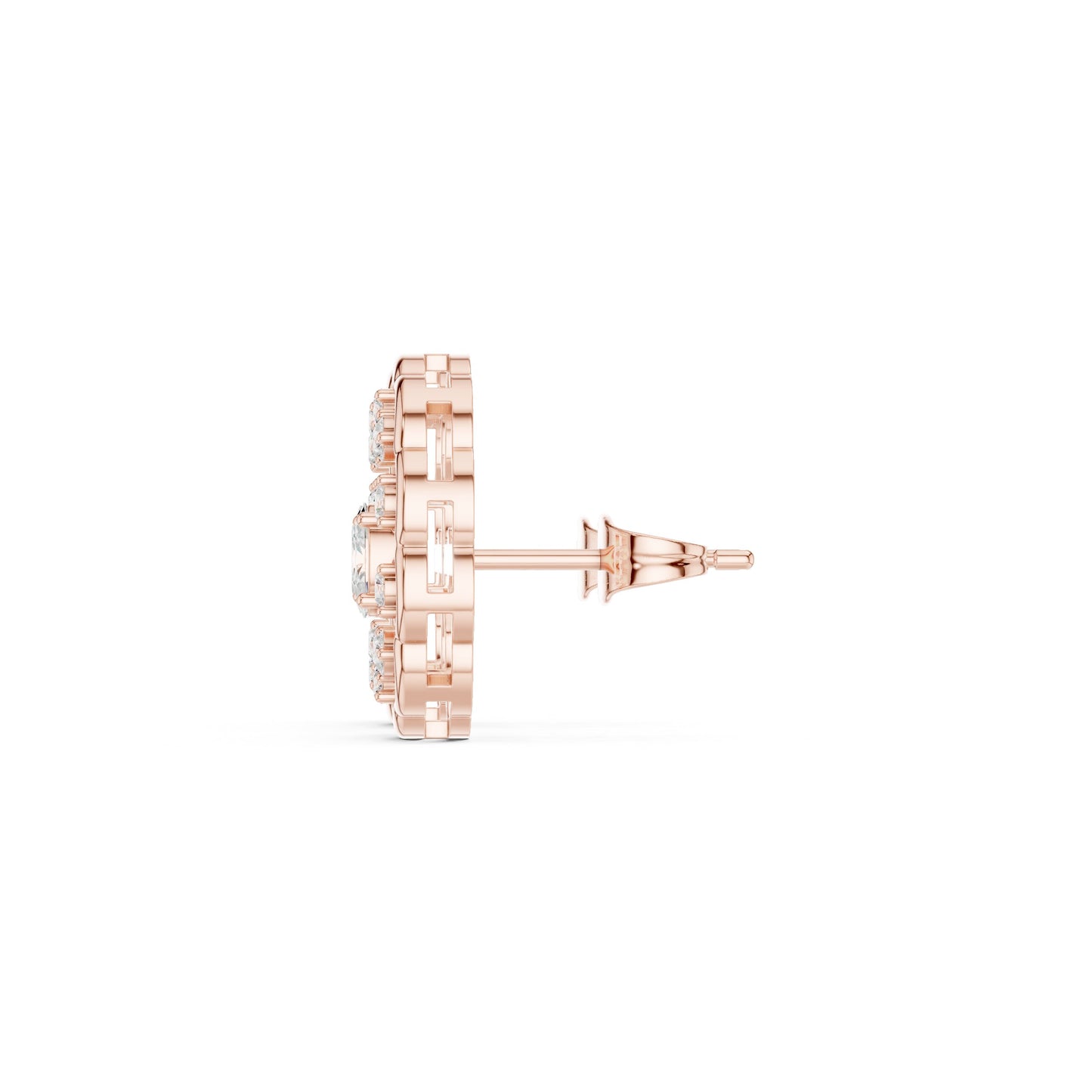 Round Stud Lab Grown Diamond Earrings