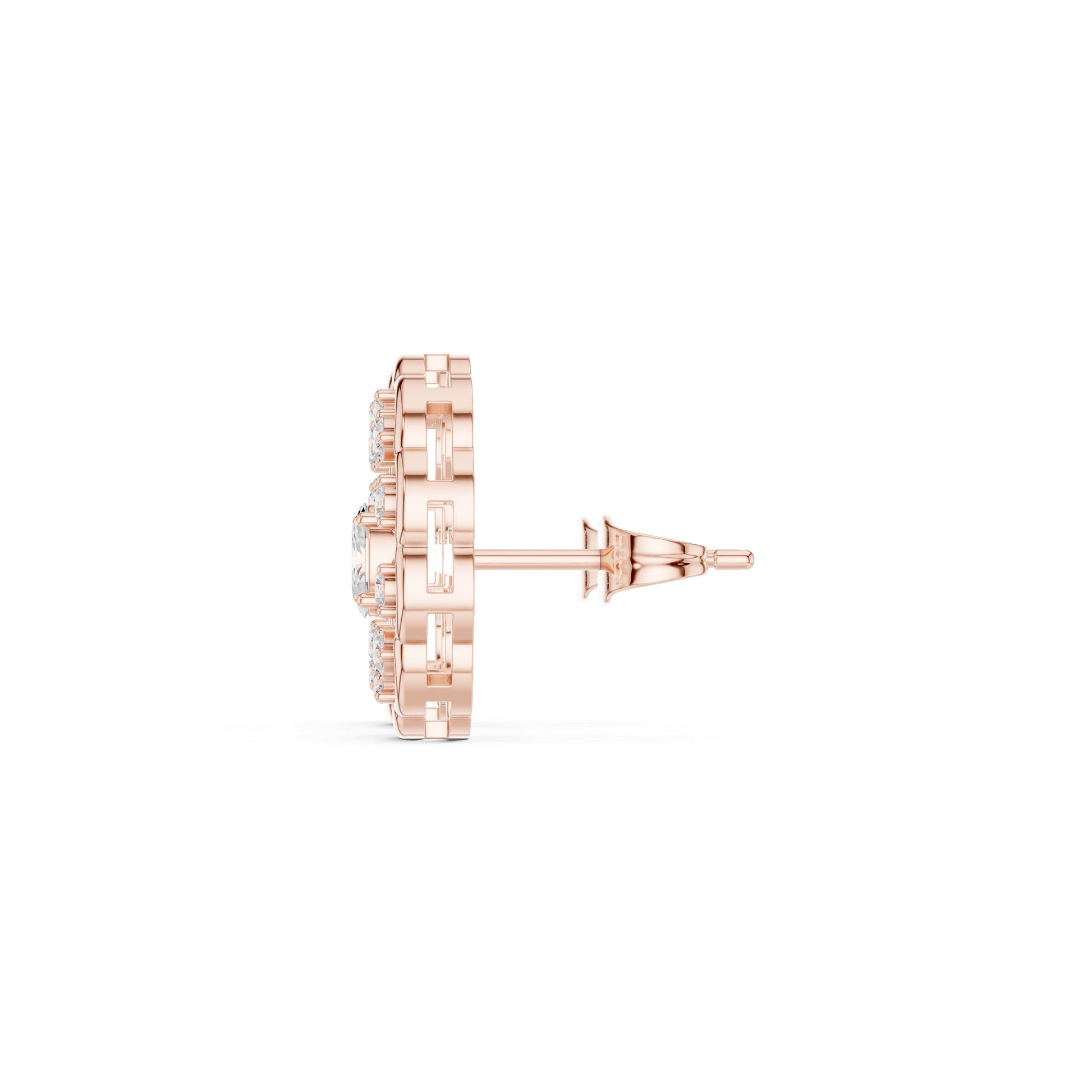 Round Stud Lab Grown Diamond Earrings