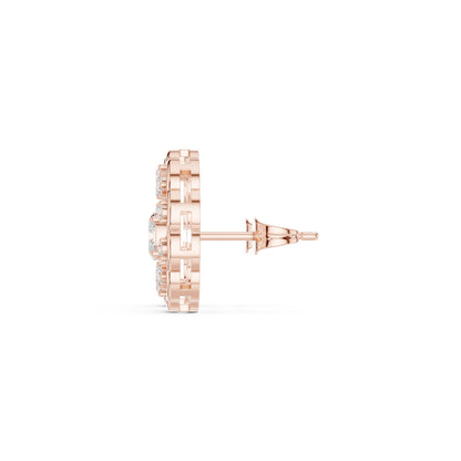 Round Stud Lab Grown Diamond Earrings