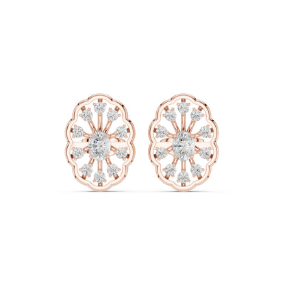 Round Stud Lab Grown Diamond Earrings