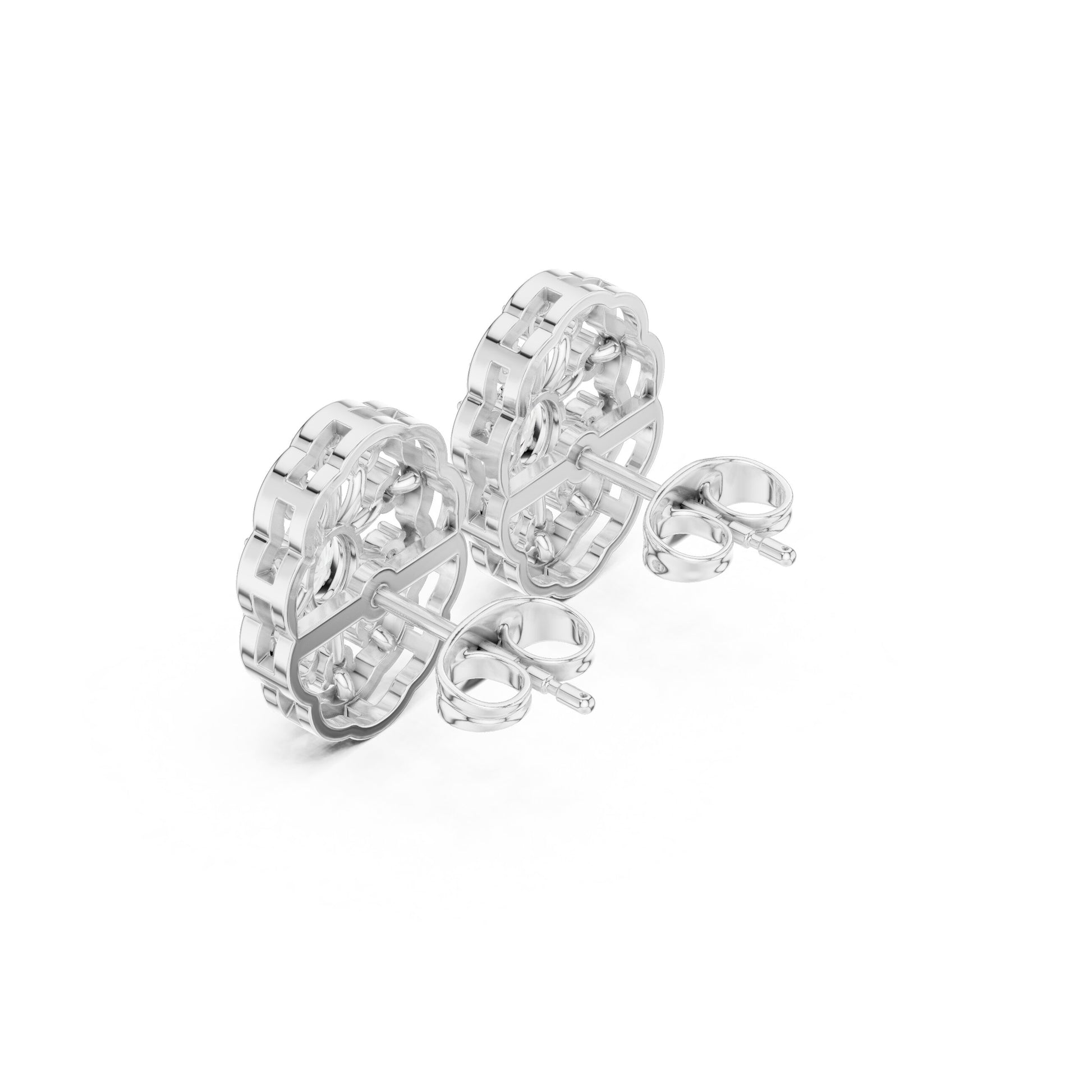 Round Stud Lab Grown Diamond Earrings