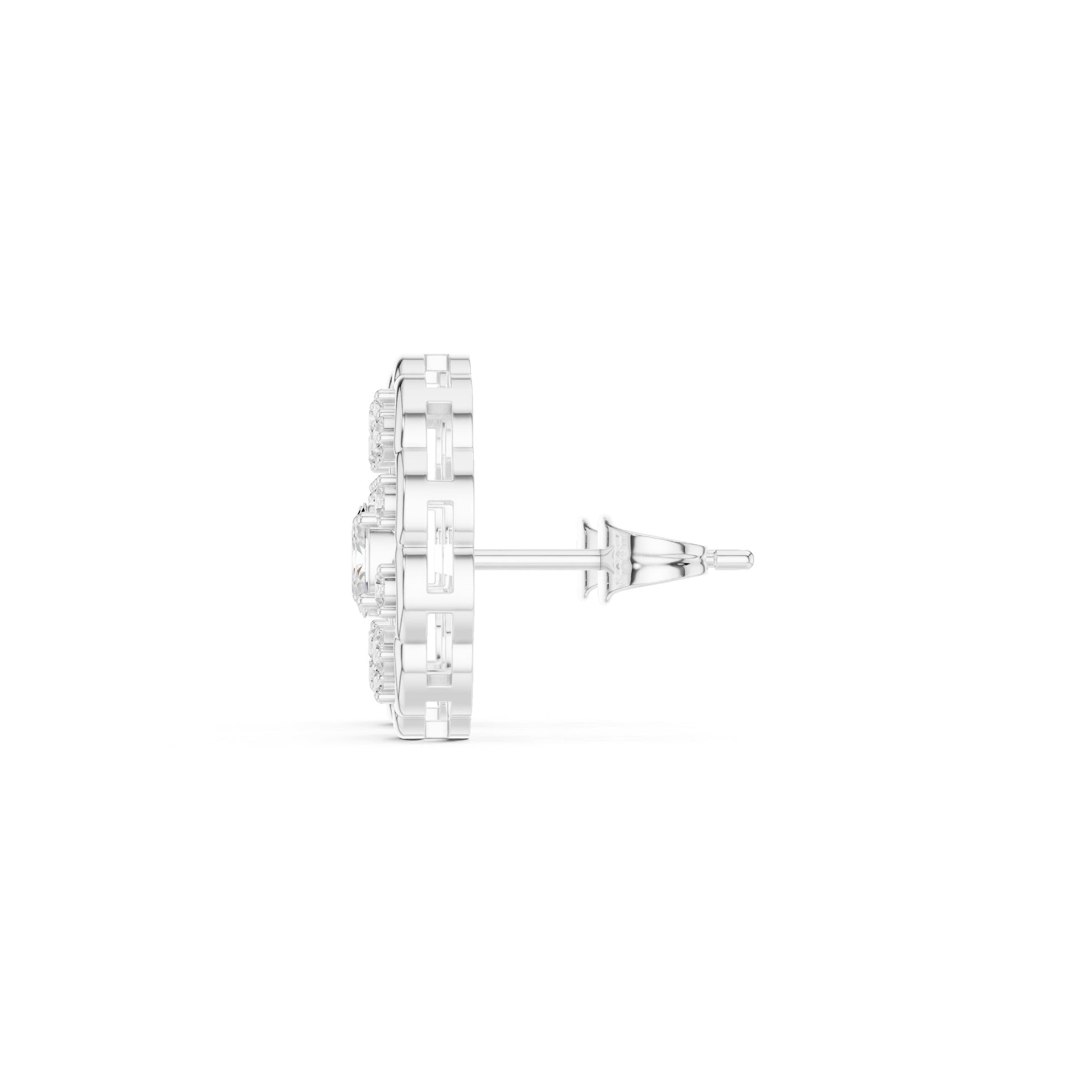 Round Stud Lab Grown Diamond Earrings