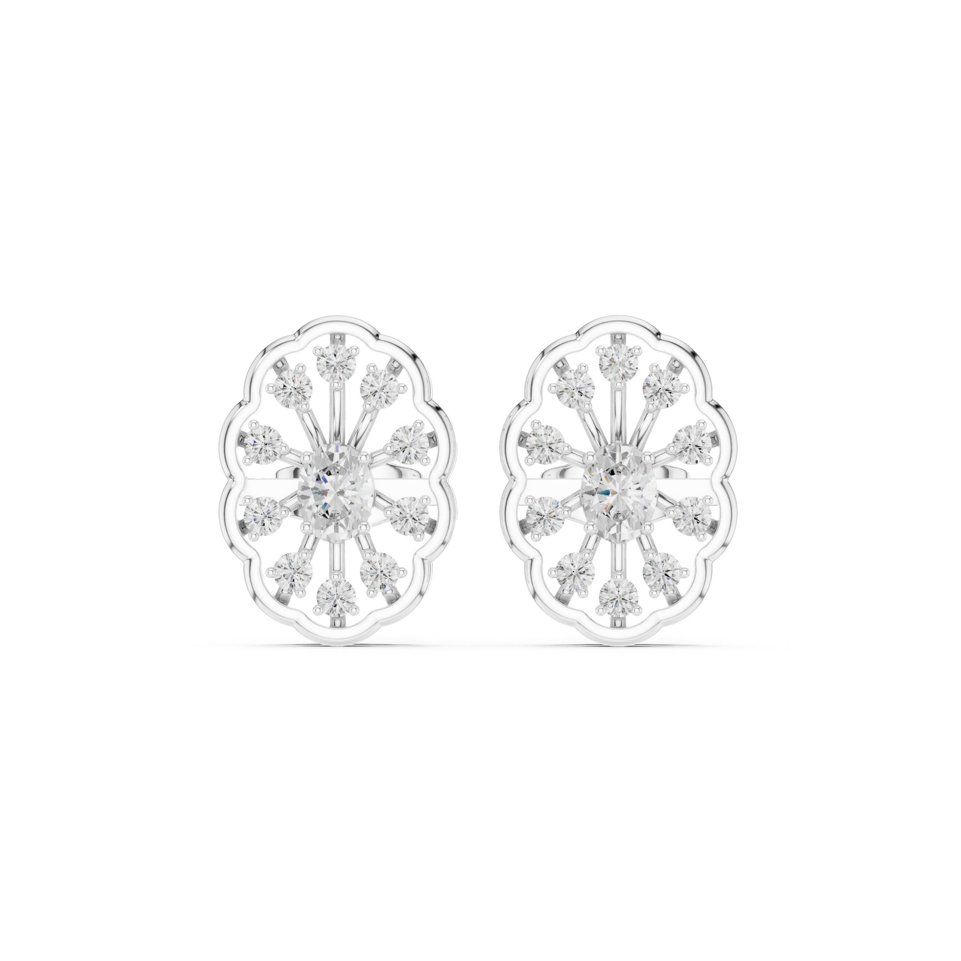Round Stud Lab Grown Diamond Earrings