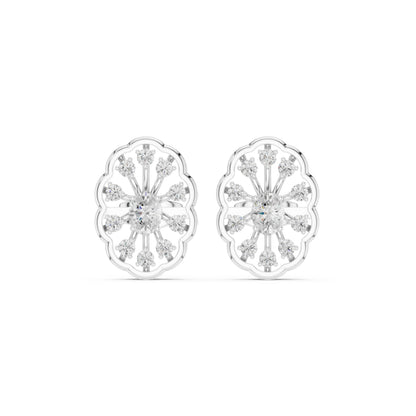 Round Stud Lab Grown Diamond Earrings