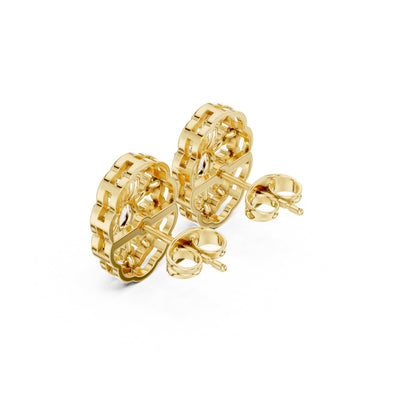 Round Stud Lab Grown Diamond Earrings