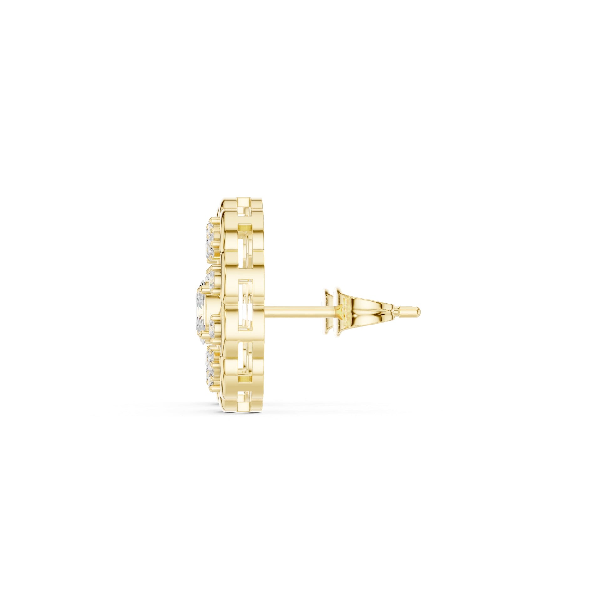 Round Stud Lab Grown Diamond Earrings