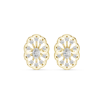Round Stud Lab Grown Diamond Earrings
