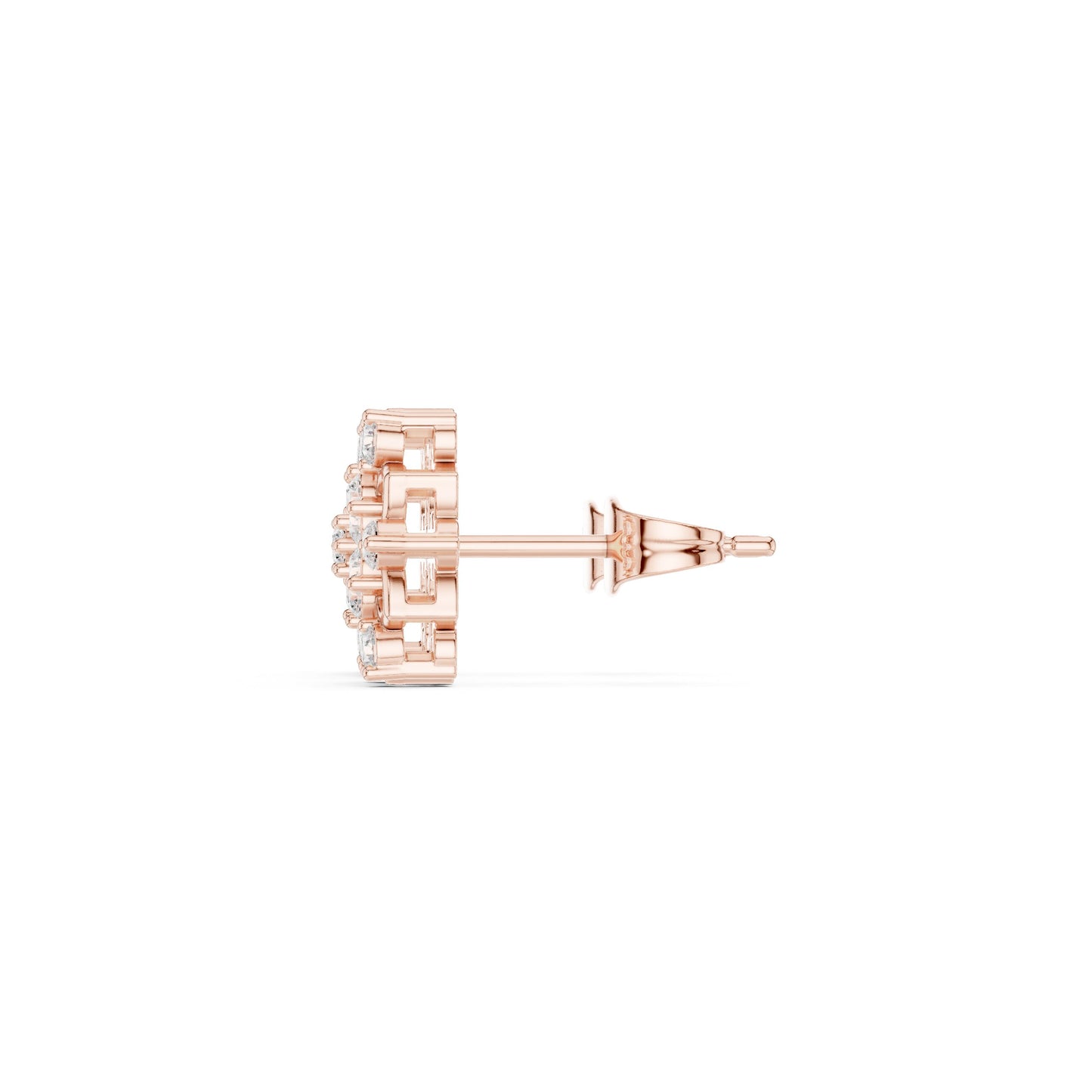 Round Stud Lab Grown Diamond Earrings