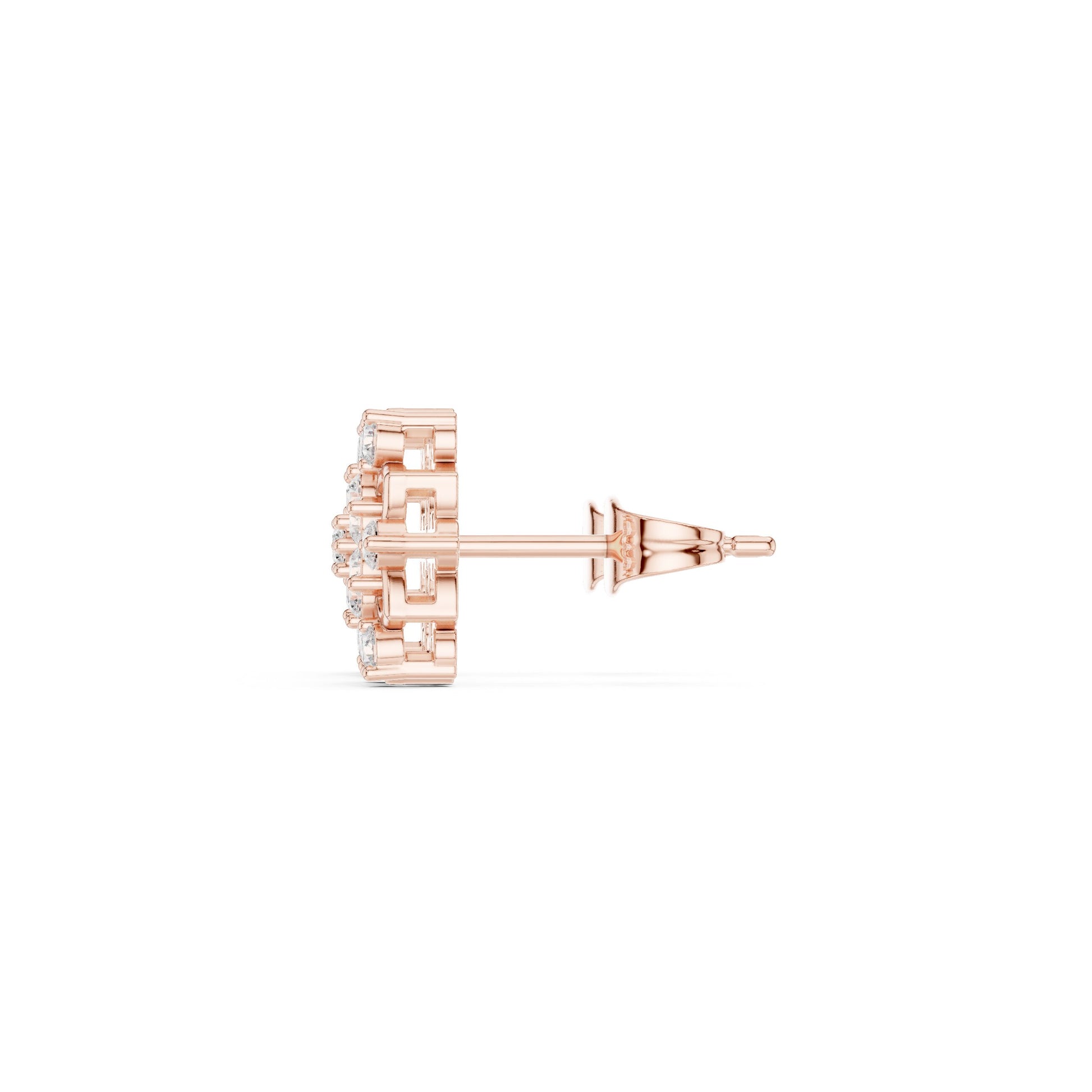 Round Stud Lab Grown Diamond Earrings