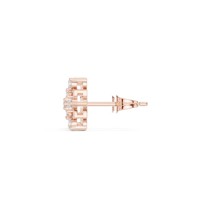 Round Stud Lab Grown Diamond Earrings