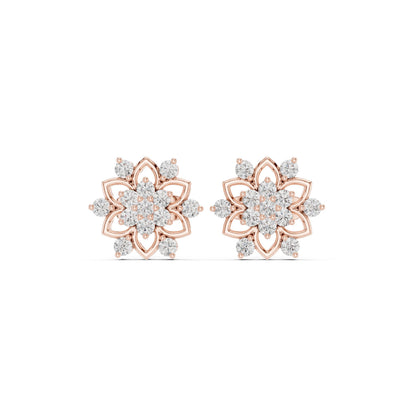 Round Stud Lab Grown Diamond Earrings