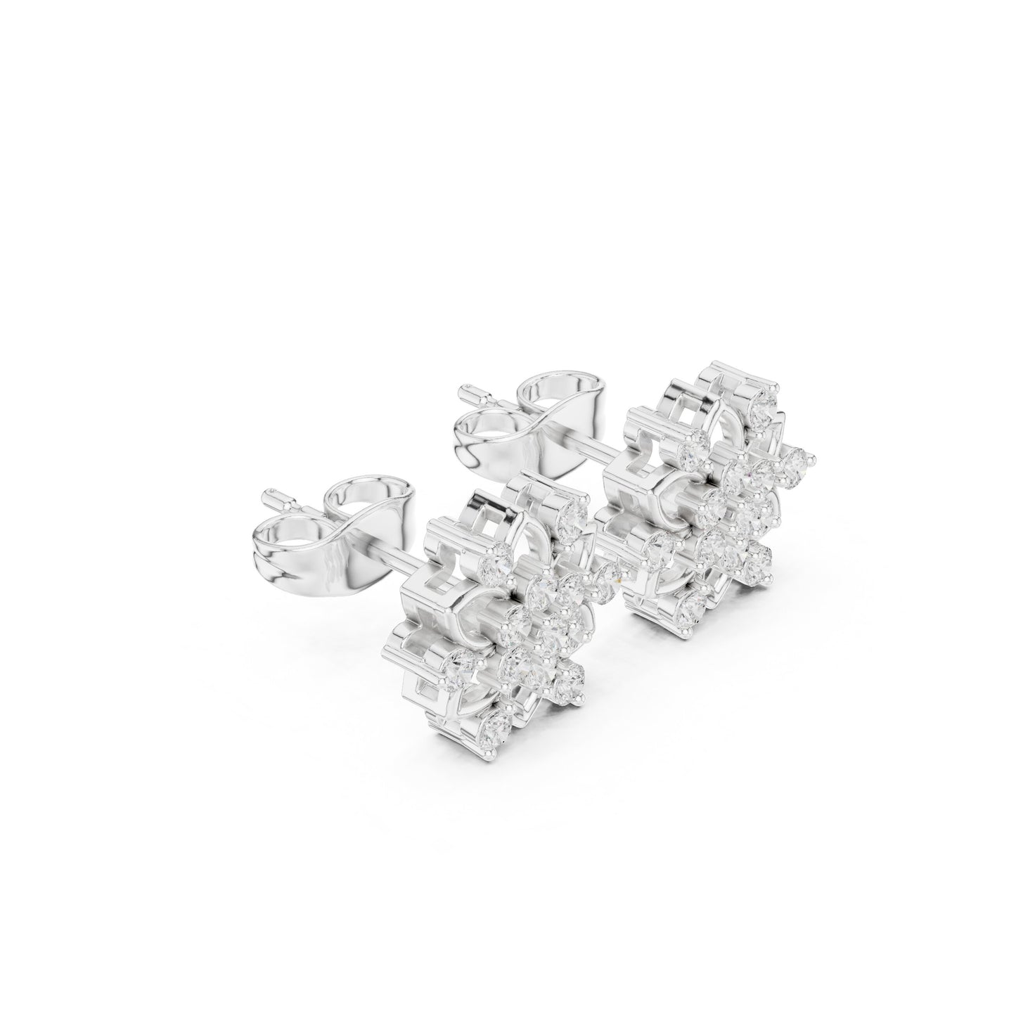 Round Stud Lab Grown Diamond Earrings