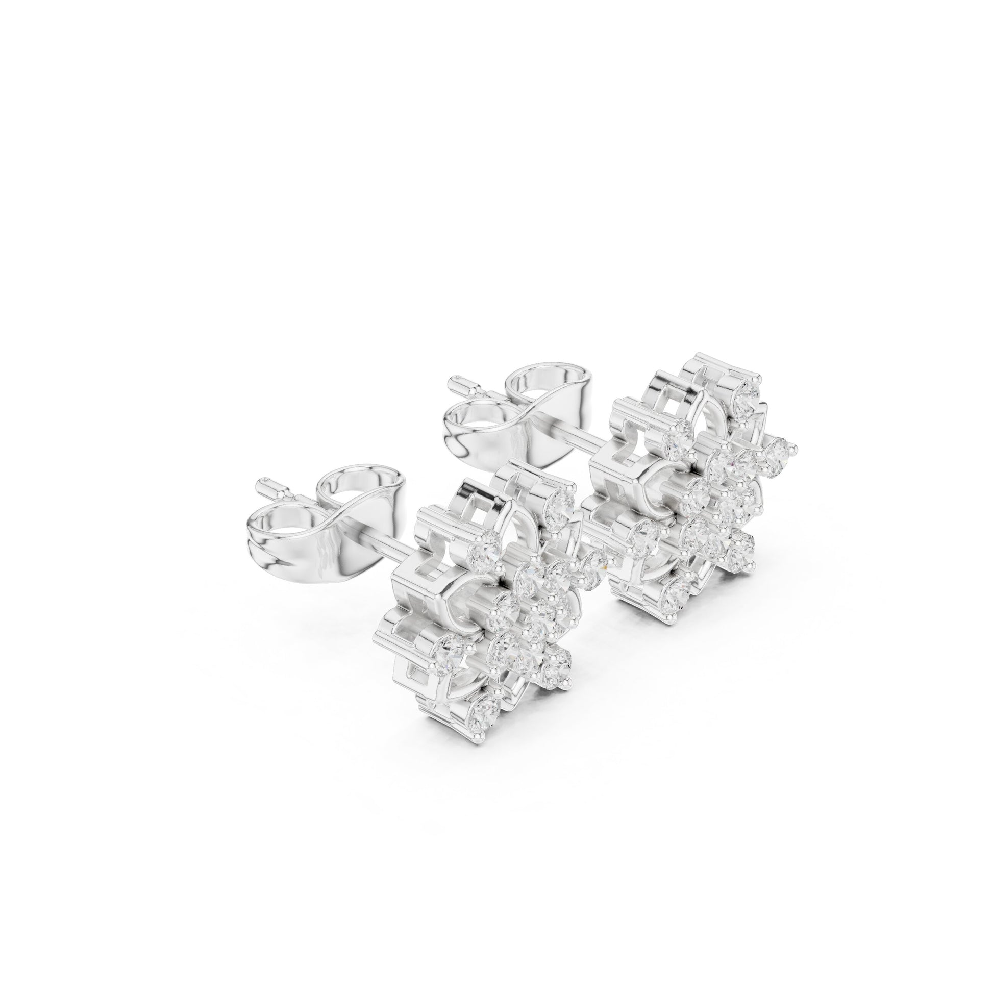 Round Stud Lab Grown Diamond Earrings
