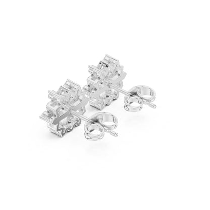 Round Stud Lab Grown Diamond Earrings