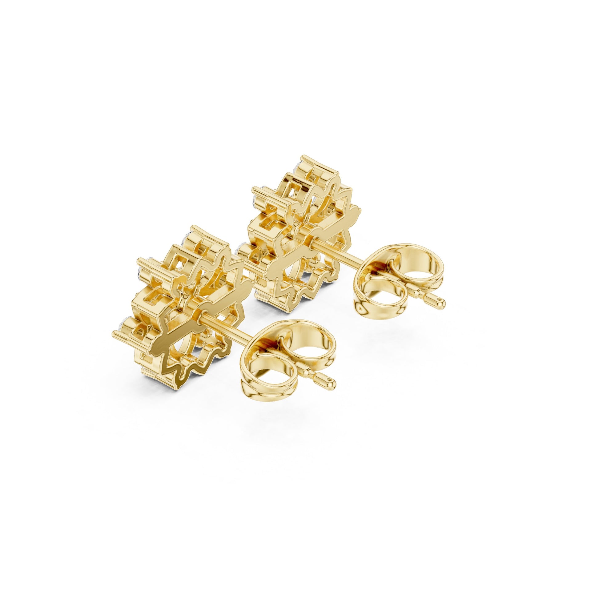Round Stud Lab Grown Diamond Earrings