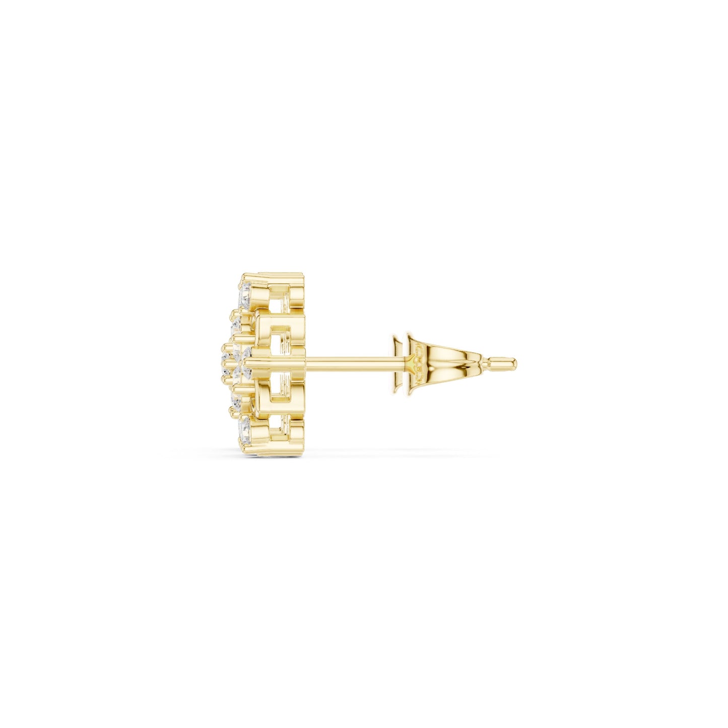 Round Stud Lab Grown Diamond Earrings