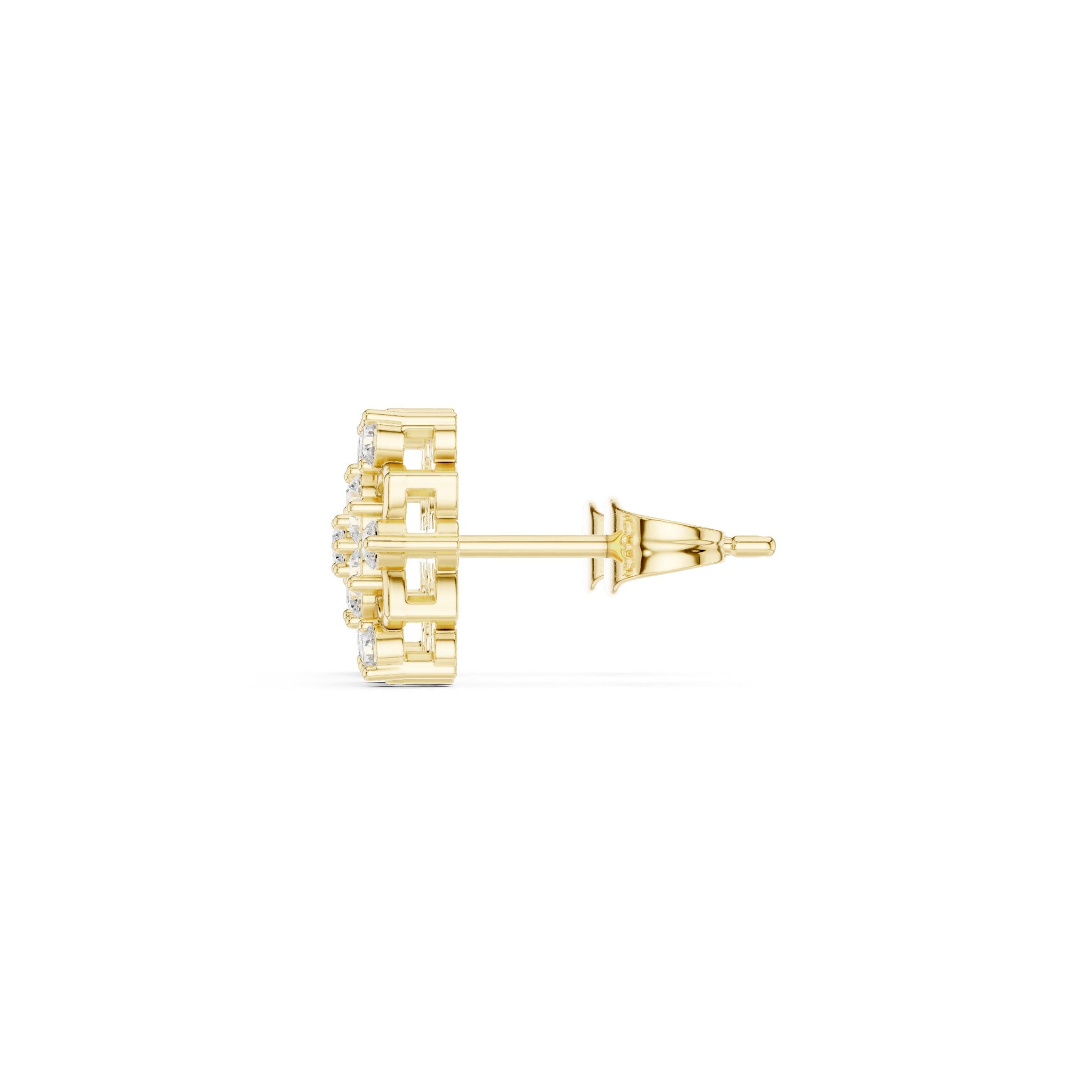 Round Stud Lab Grown Diamond Earrings
